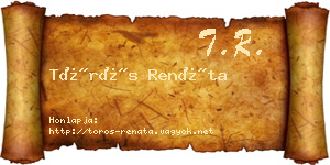 Törös Renáta névjegykártya