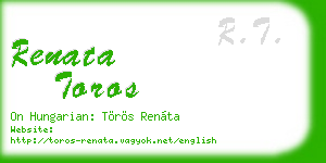 renata toros business card